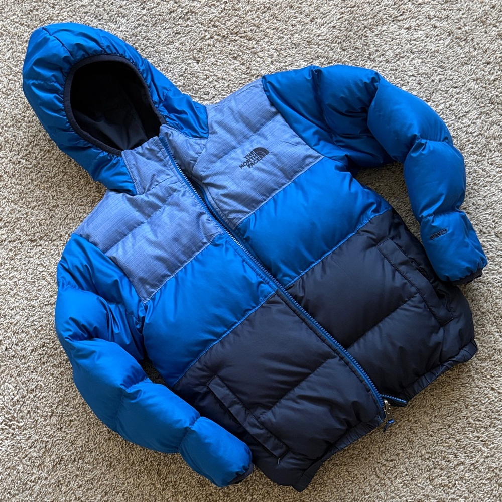 The North Face Reversible Moondoggy Down Puffer Jacket Size 10 12